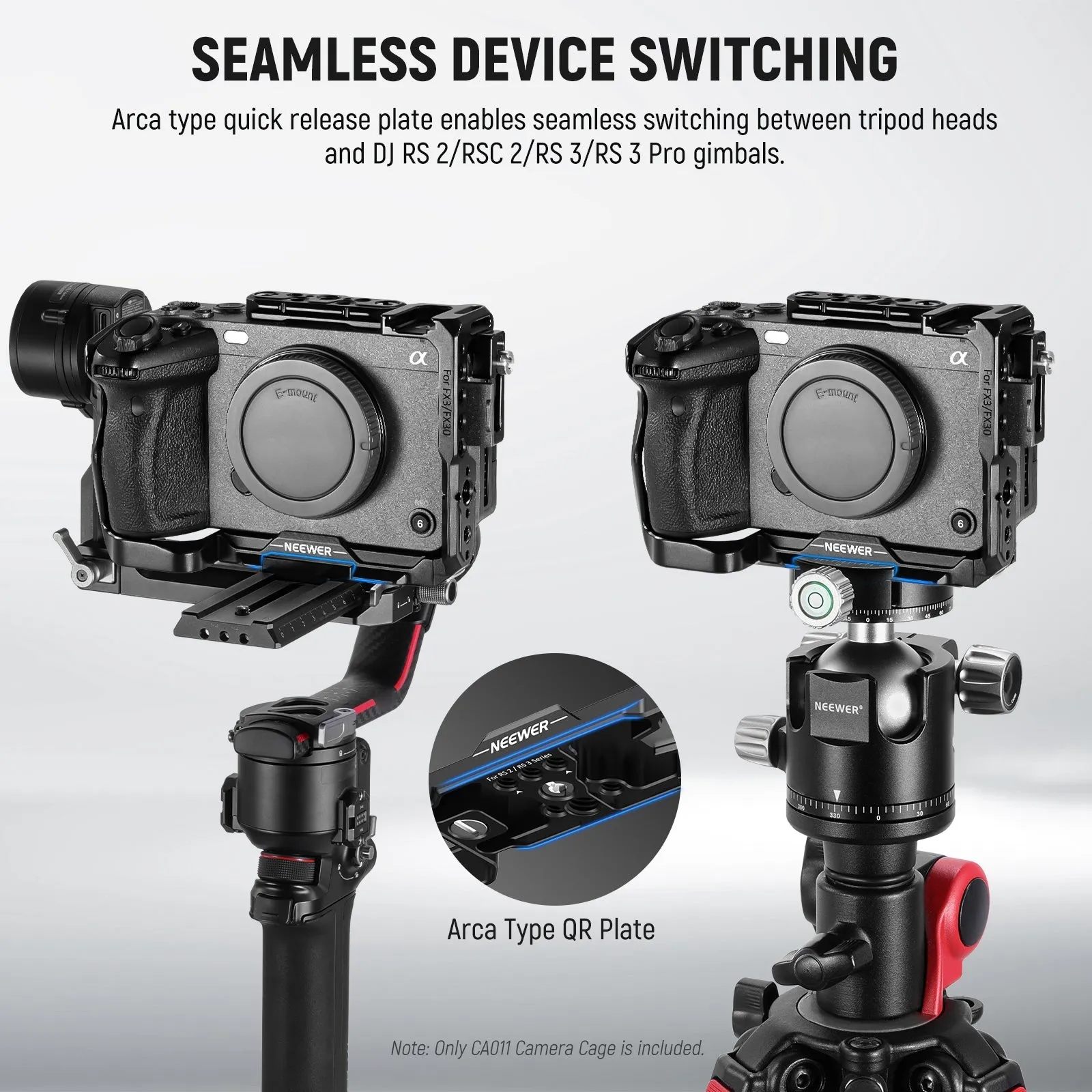 NEEWER CA011 Sony FX3/FX30 Camera Cage with HDMI Cable Clamp
