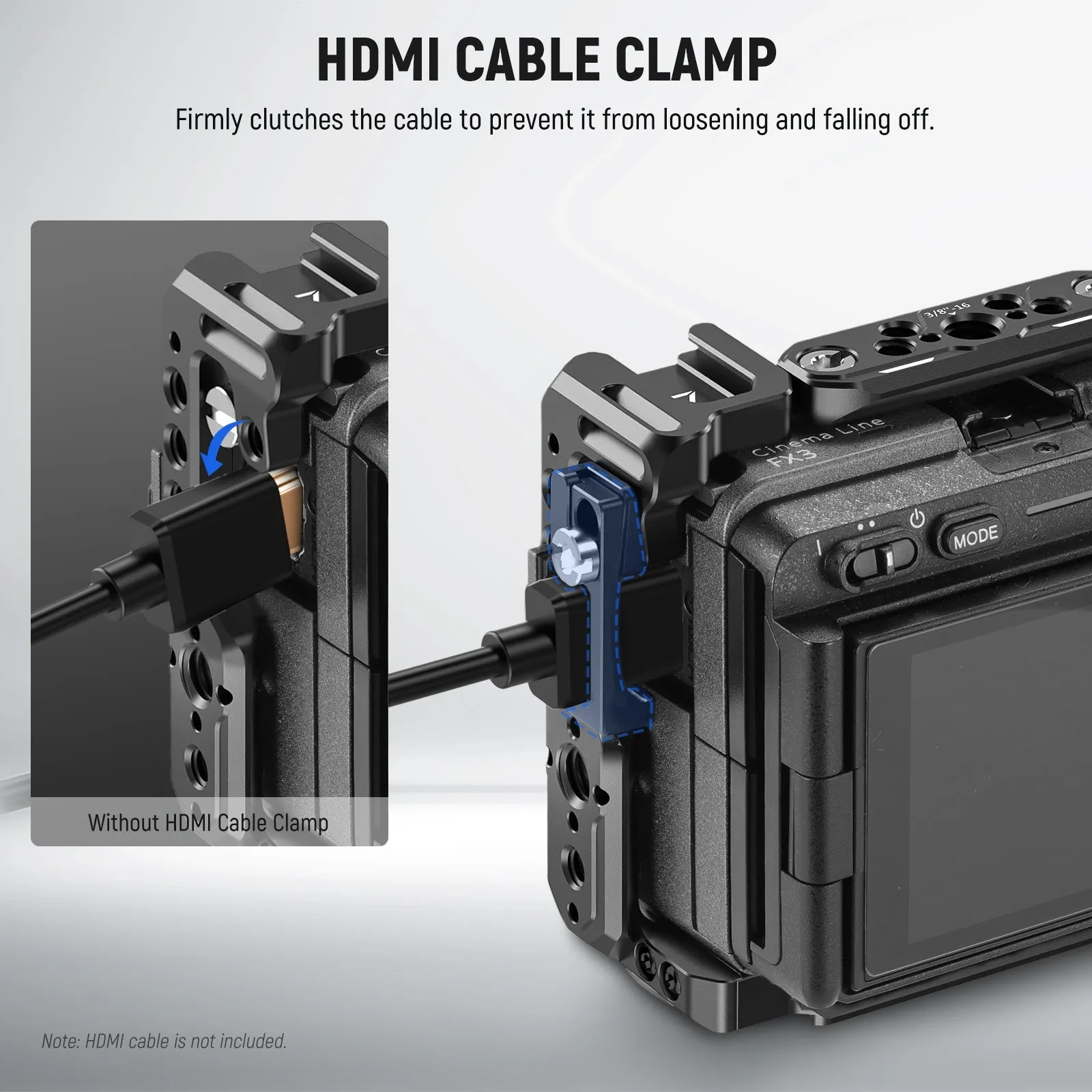 NEEWER CA011 Sony FX3/FX30 Camera Cage with HDMI Cable Clamp